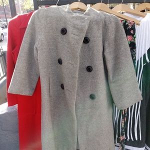 50s Style Vintage Grey Coat